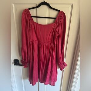 Hot Pink Baby Doll Dress